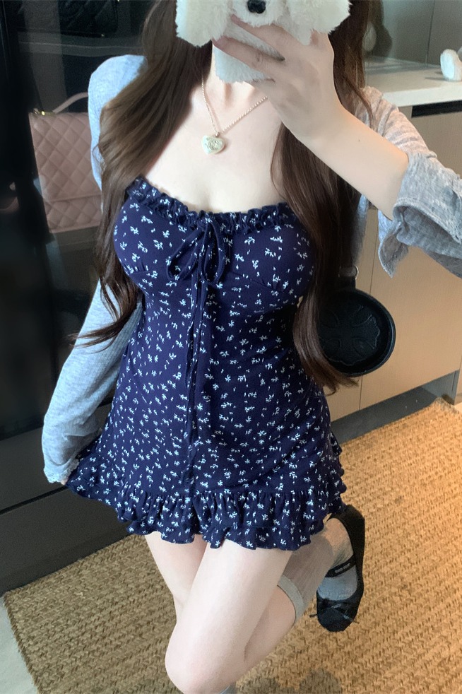 Korean Style Summer Vacation Three-Piece Dress and Cardigan Set - Image 5