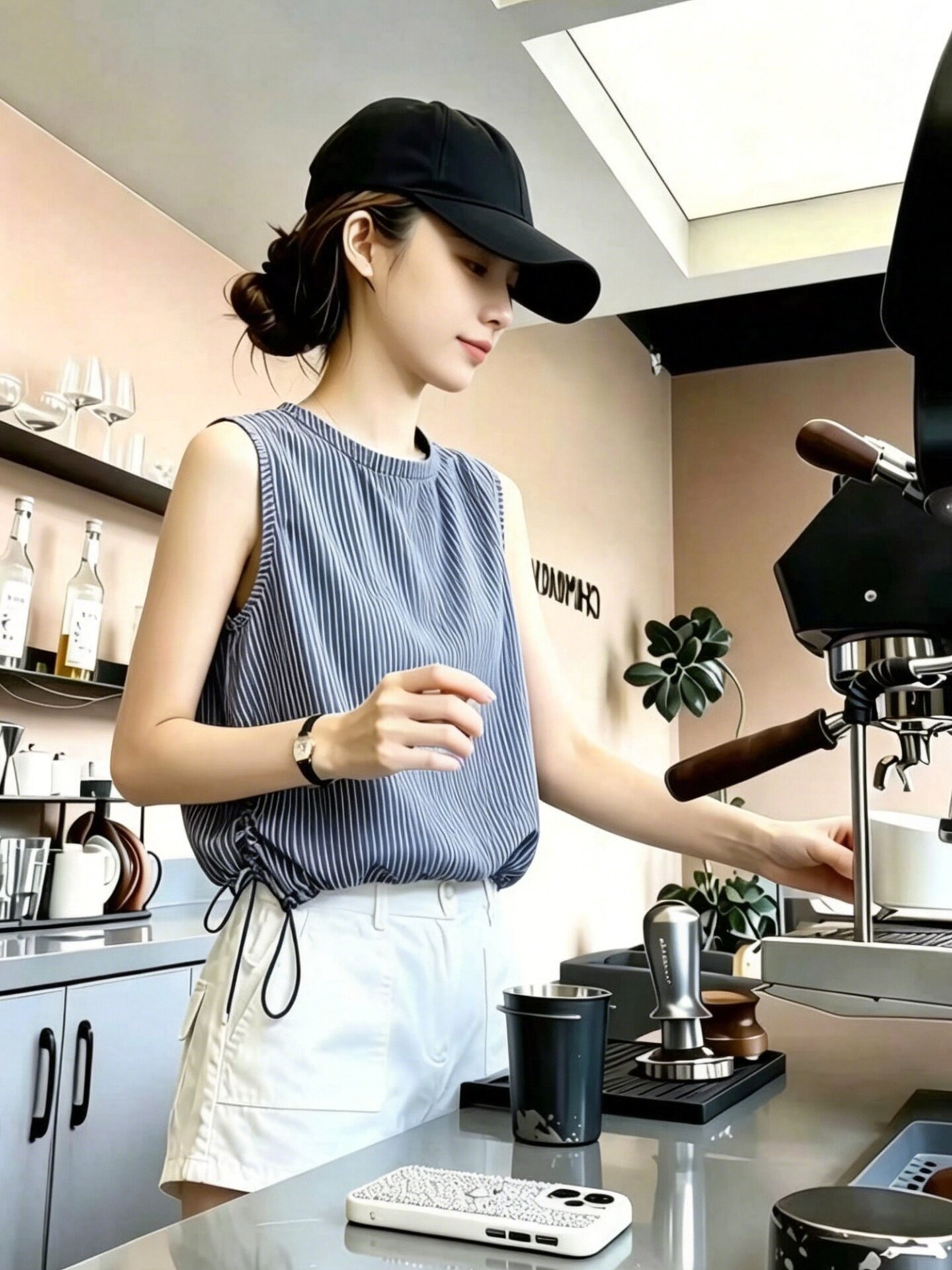 Women's Striped Loose Sleeveless Cami Top Summer 2026 Casual