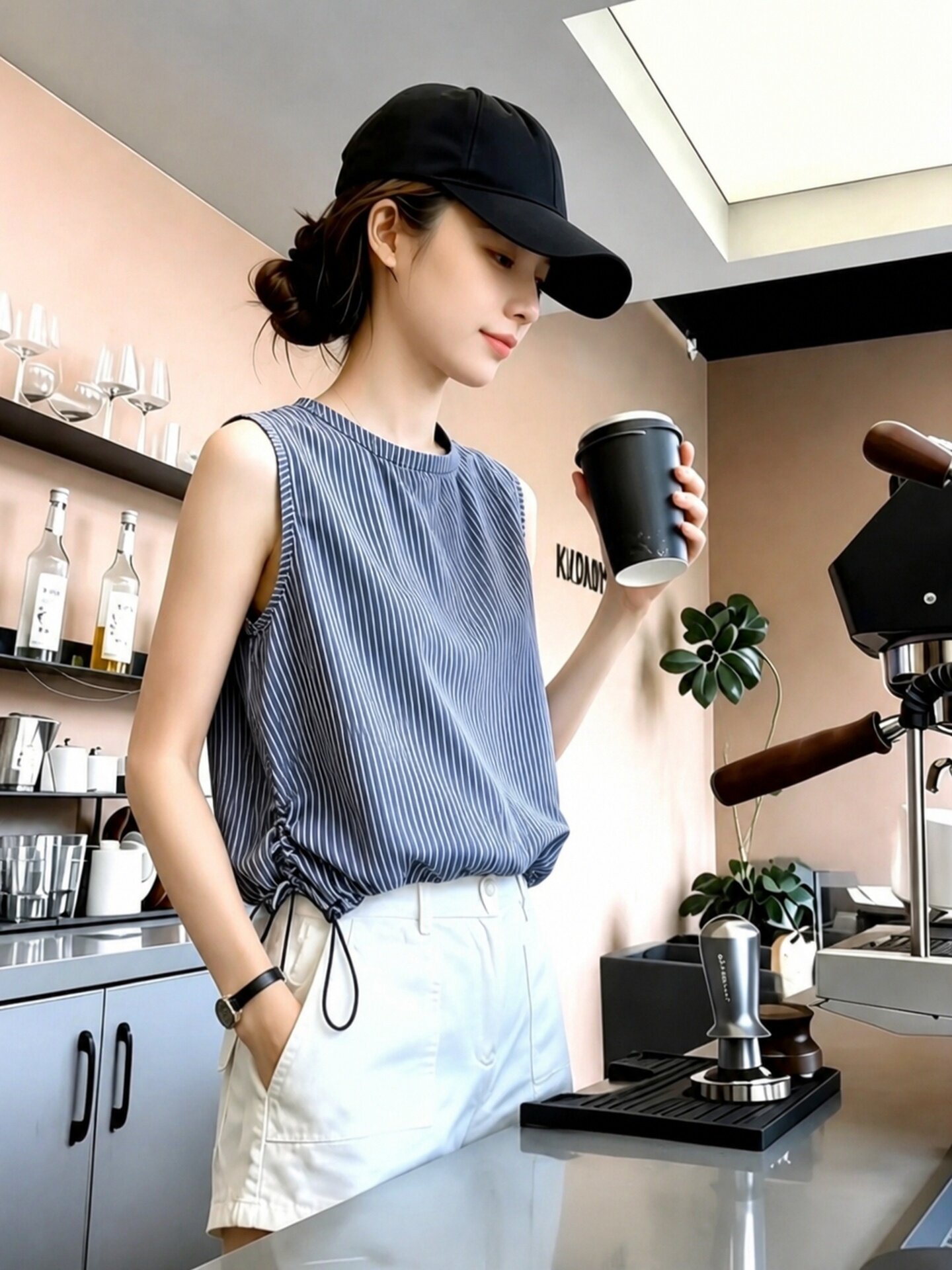 Women's Striped Loose Sleeveless Cami Top Summer 2026 Casual - Image 3