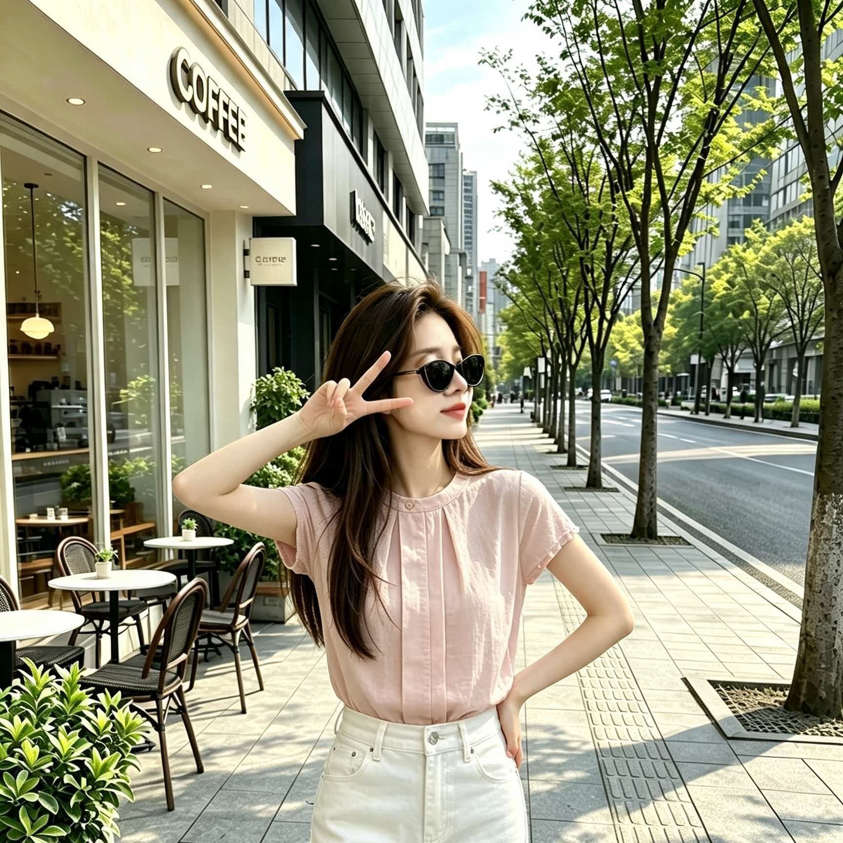 Light Pink Stand Collar Pleated Loose Short Sleeve Shirt for Women 2026 Summer Sweet Gentle Premium Top - Image 5